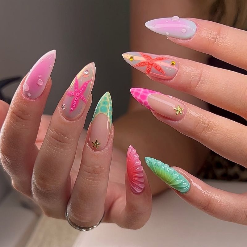 vacation beach nail designs