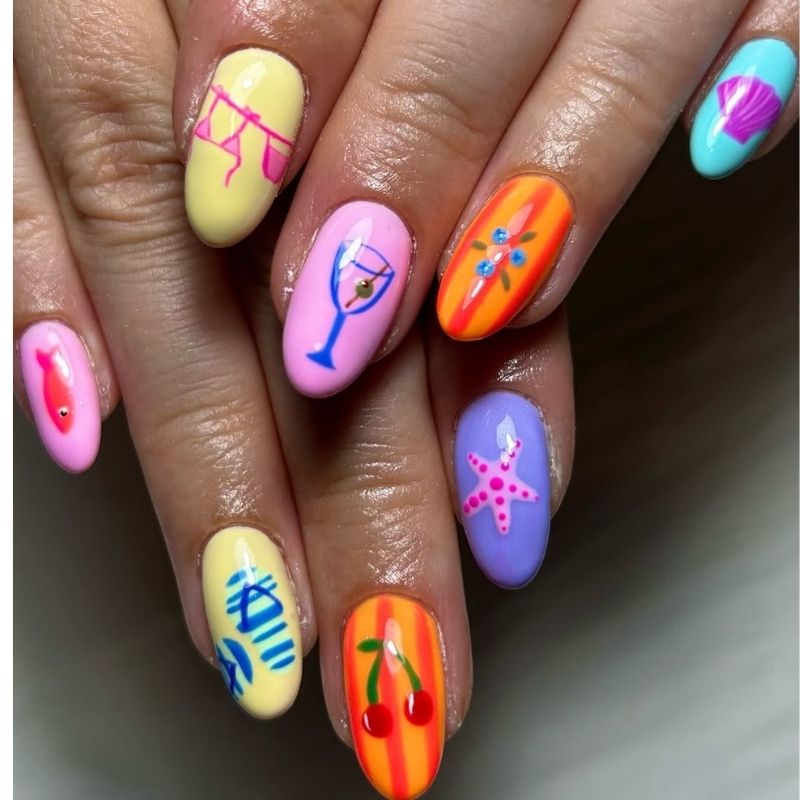  vacation nails simple