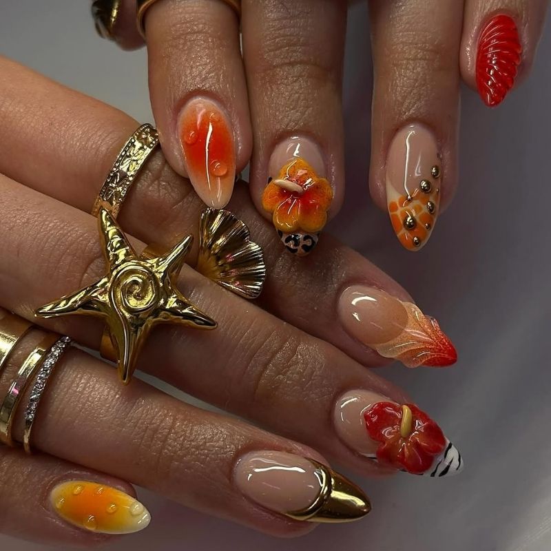  short vacation nails