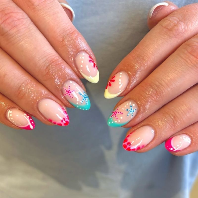 beach vacation nails
