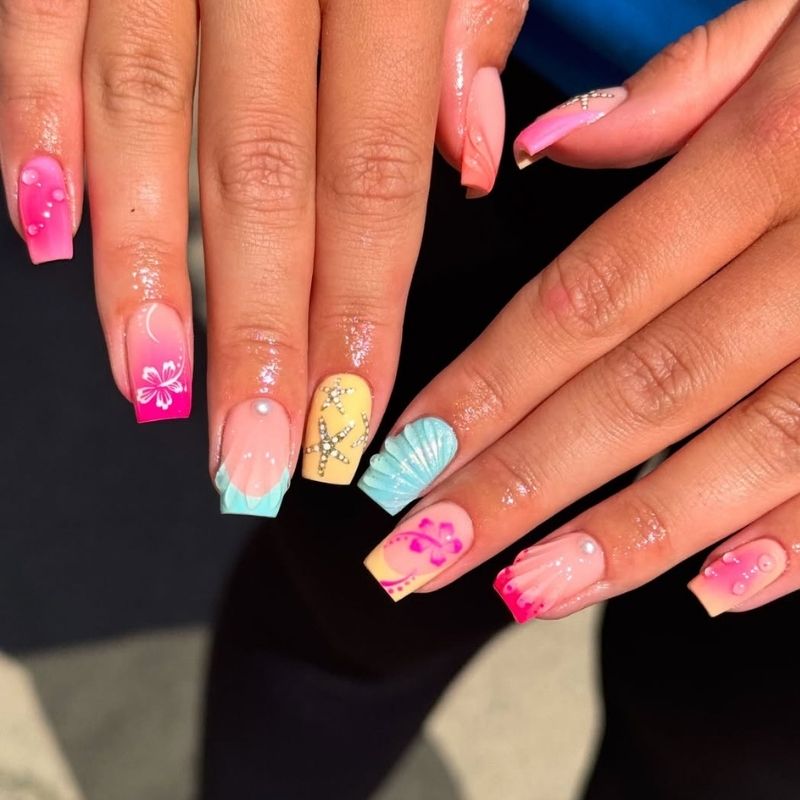  vacation press on nails