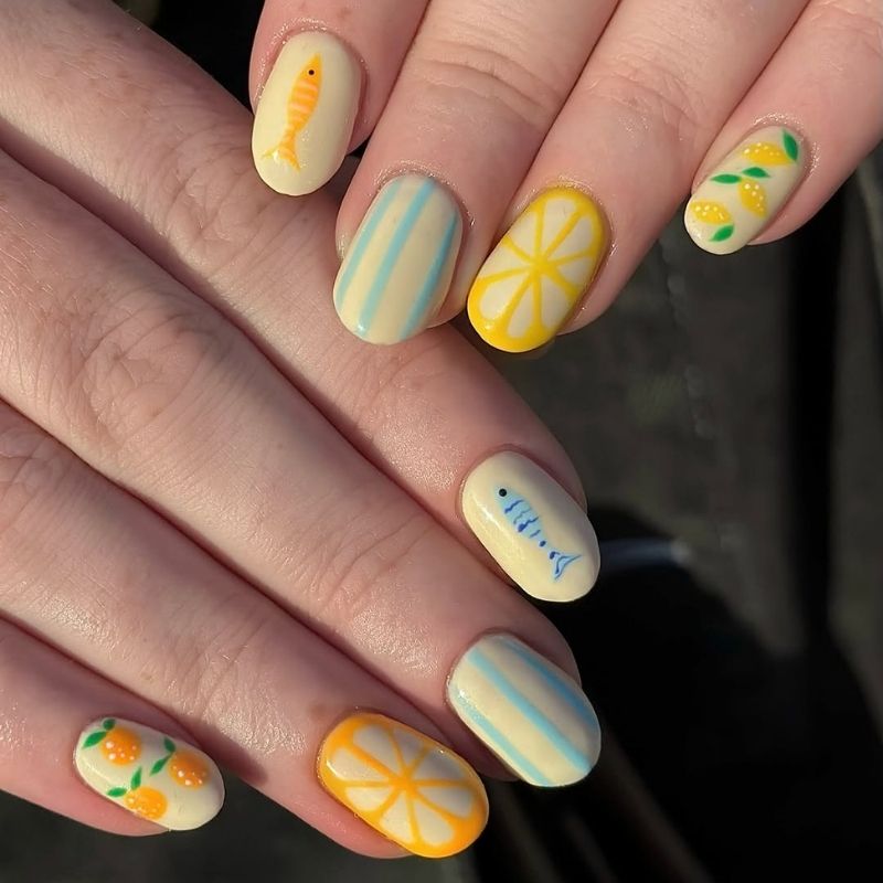 short vacation nails