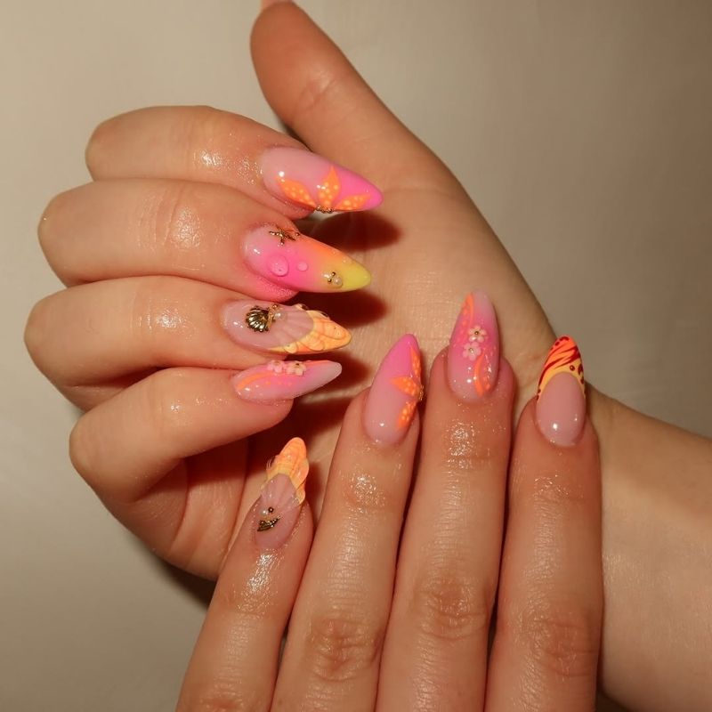 vacation fun nails