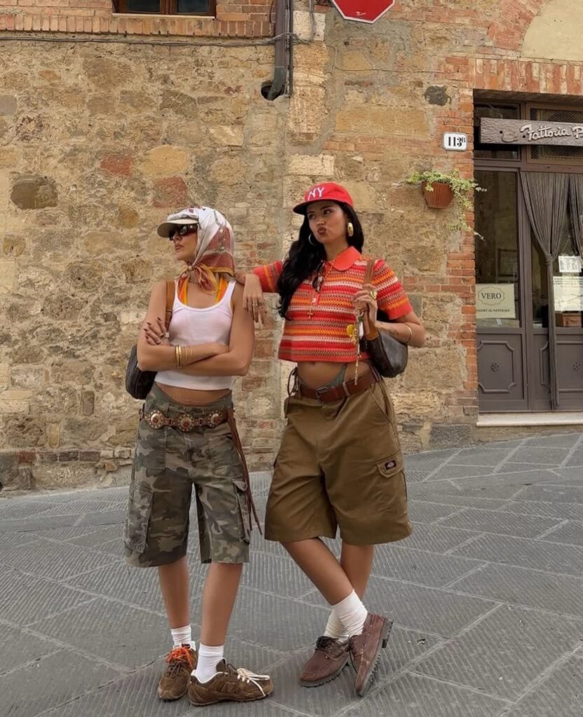 tops to wear with cargo pants ladies