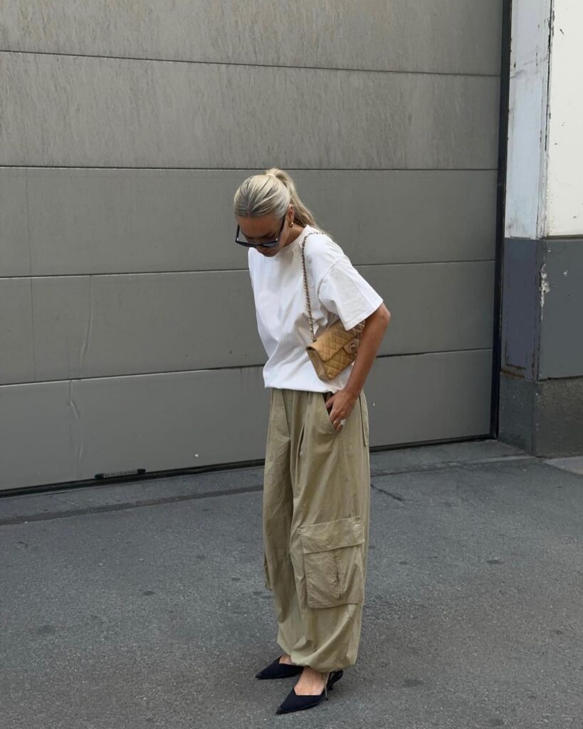 casual cargo pants outfit