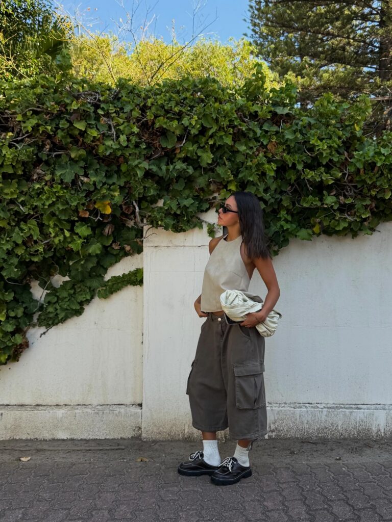cargo green pants outfits
