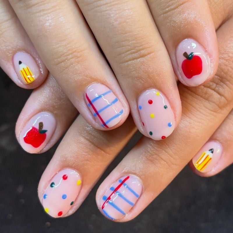 back to school nails for 4th graders