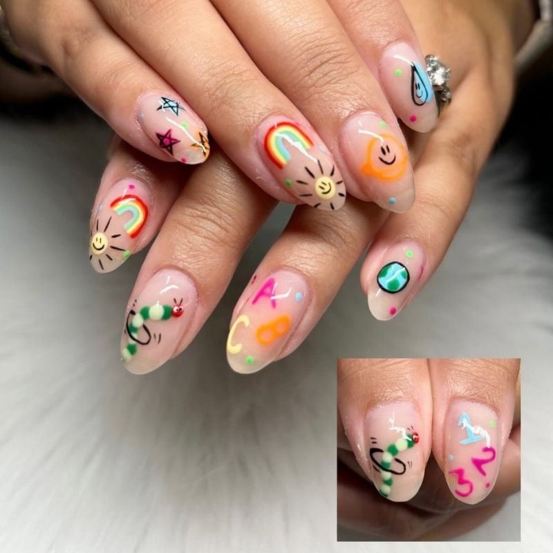 back to school nails for kids