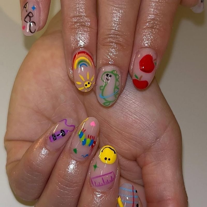 cute back to school nails