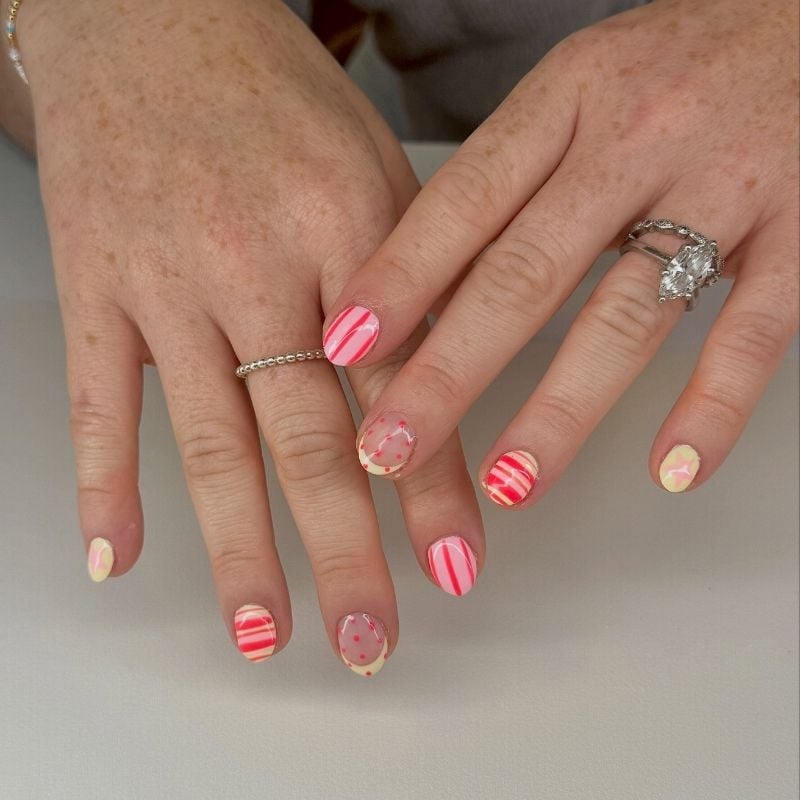 back to school nails preppy