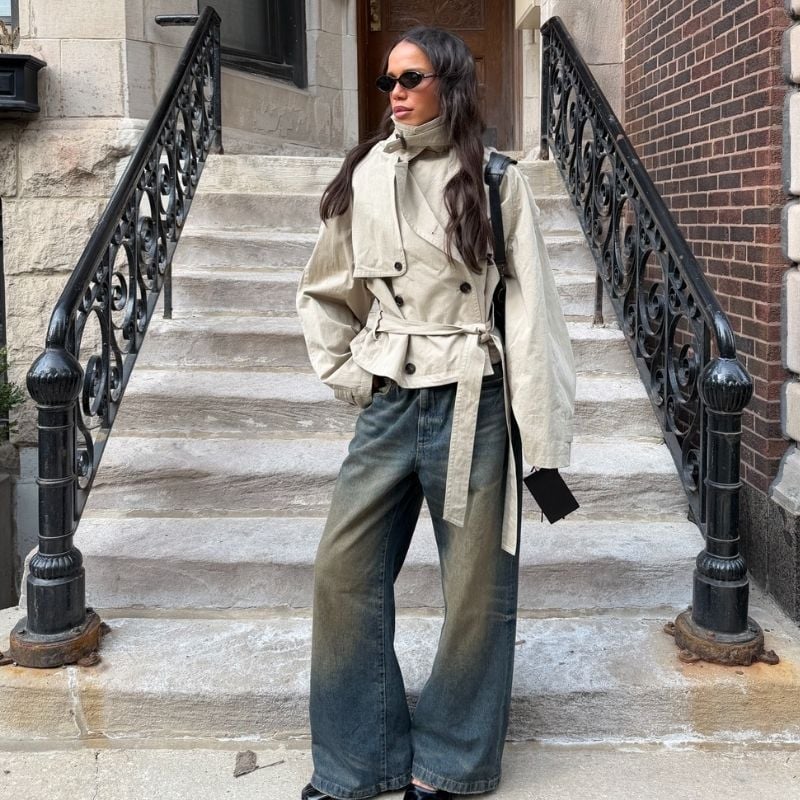 how to style a trench coat belt