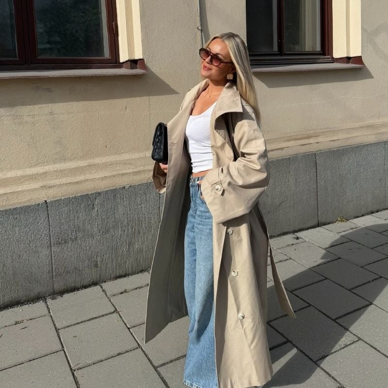 how to style a trench coat belt
