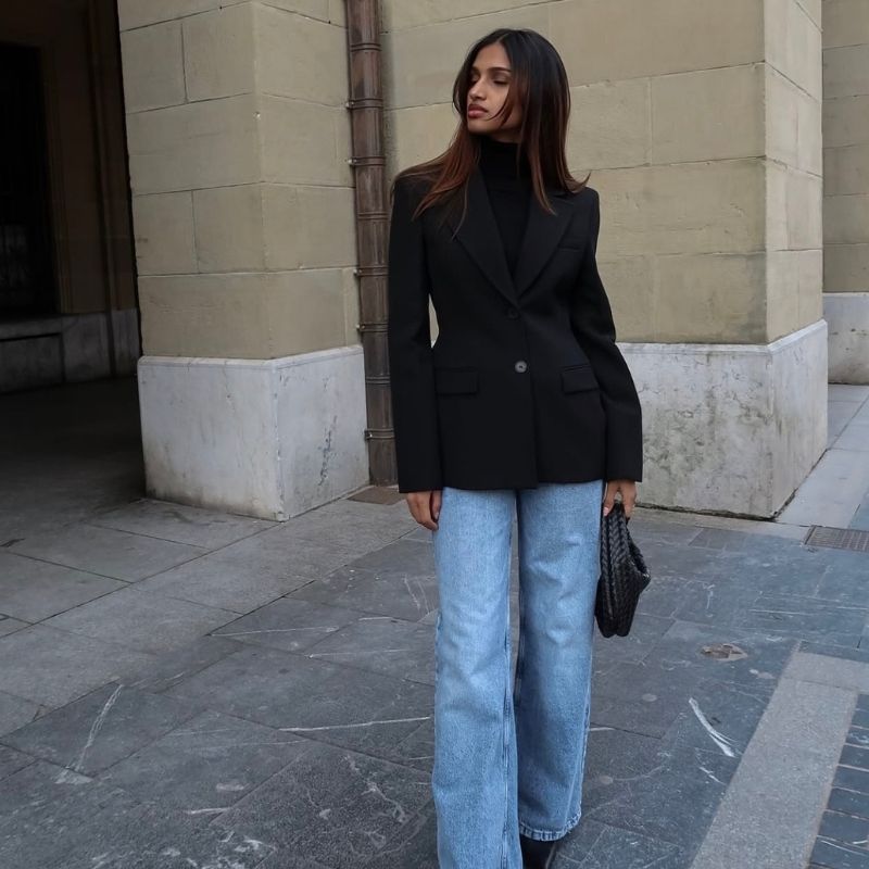 blazer and jeans outfit