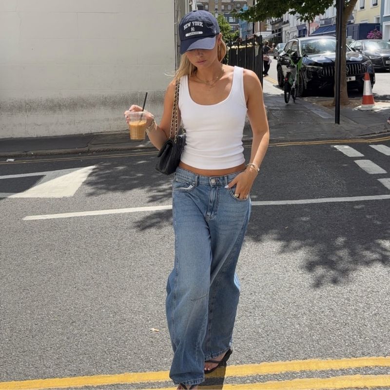 how to style blue jeans