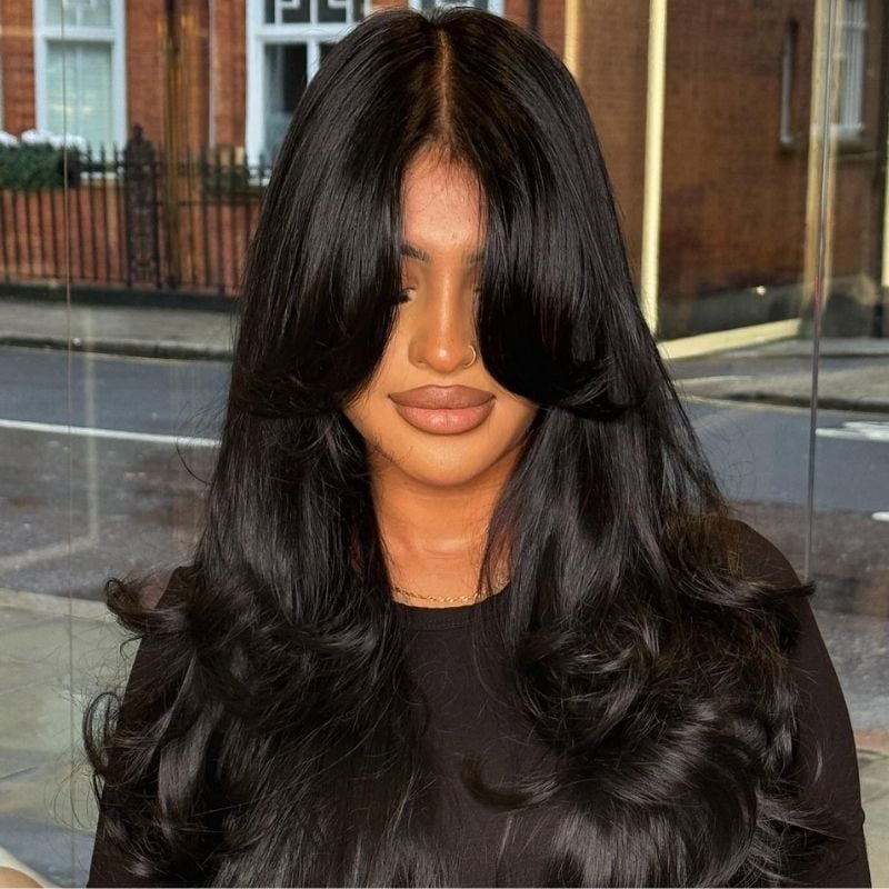 long curtain bangs