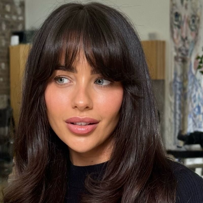 curtain bangs straight hair
