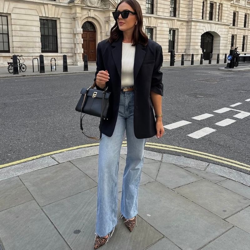 how to style a black blazer