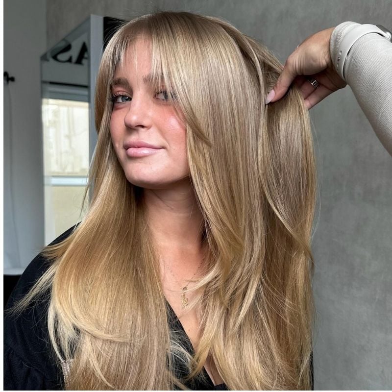 how to cut curtain bangs