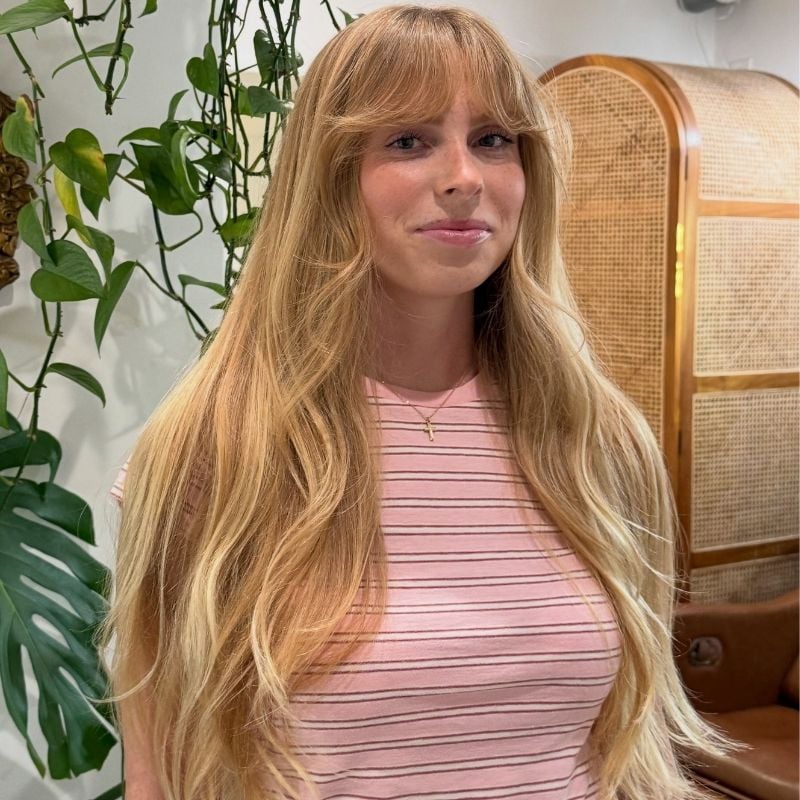 how to style curtain bangs